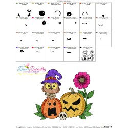 Embroidery Design - Owl And Pumpkins-2