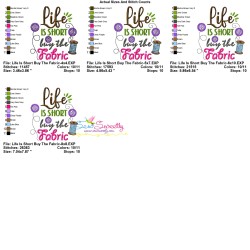 Life Is Short Buy The Fabric Embroidery Design Pattern-3