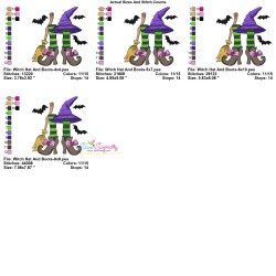 Embroidery Design - Witch Hat And Boots-3