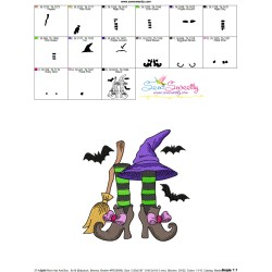 Embroidery Design - Witch Hat And Boots-2