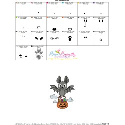 Embroidery Design - Trick Or Treat Bat-3