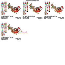 Santa Sleigh-7 Embroidery Design Pattern-3