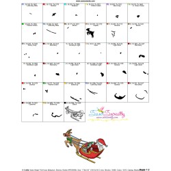 Santa Sleigh-7 Embroidery Design Pattern-2