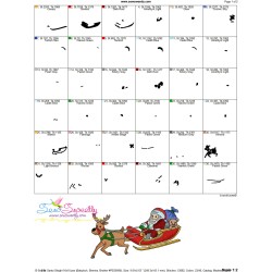 Santa Sleigh-5 Embroidery Design Pattern-2
