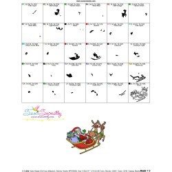 Santa Sleigh-4 Embroidery Design Pattern-2