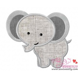 Cute Elephant Applique Design Pattern-3