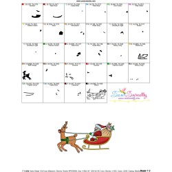 Santa Sleigh-1 Embroidery Design Pattern-2