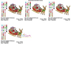 Santa Sleigh-9 Embroidery Design Pattern-4