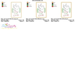 Christmas Cardstock Embroidery Design - Joy To The World-2