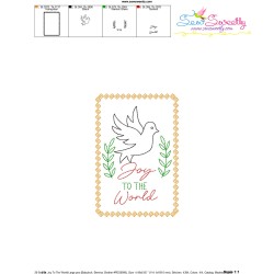 Christmas Cardstock Embroidery Design - Joy To The World-3