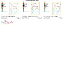 Christmas Cardstock Embroidery Design - Merry And Bright-2