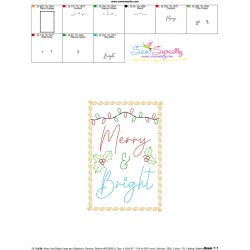Christmas Cardstock Embroidery Design - Merry And Bright-3