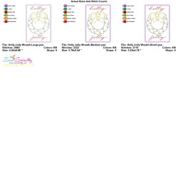 Christmas Cardstock Embroidery Design - Holly Jolly Wreath-3