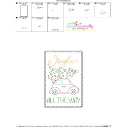 Christmas Cardstock Embroidery Design - Jingle All The Way Car-2