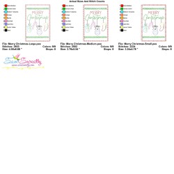 Christmas Cardstock Embroidery Design - Merry Christmas Ornaments-3