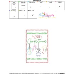 Christmas Cardstock Embroidery Design - Merry Christmas Ornaments-2