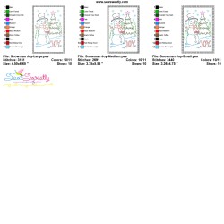 Christmas Cardstock Embroidery Design - Snowman Joy-3