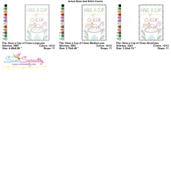 Christmas Cardstock Embroidery Design - Have a Cup of Cheer-3