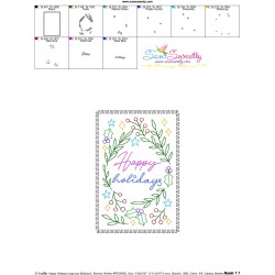 Christmas Cardstock Embroidery Design - Happy Holidays-2
