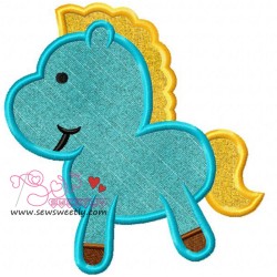 Cute Horsy Applique Design Pattern-3