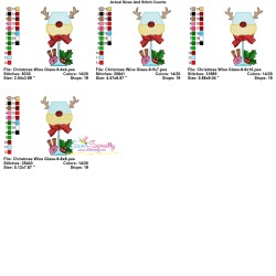 Embroidery Design - Christmas Wine Glass-9-3