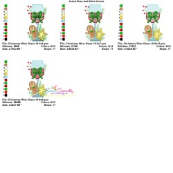 Embroidery Design - Christmas Wine Glass-10-3