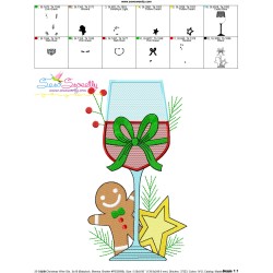 Embroidery Design - Christmas Wine Glass-10-2
