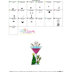 Embroidery Design - Christmas Wine Glass-8-3