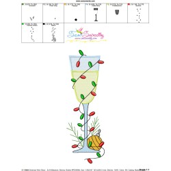 Embroidery Design - Christmas Wine Glass-6-2