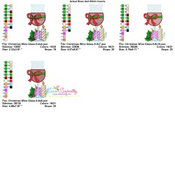 Embroidery Design - Christmas Wine Glass-5-3