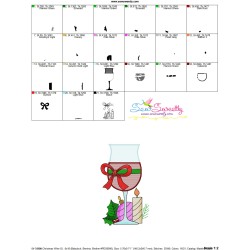 Embroidery Design - Christmas Wine Glass-5-2