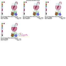 Embroidery Design - Christmas Wine Glass-4-3