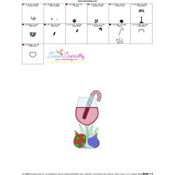 Embroidery Design - Christmas Wine Glass-4-2