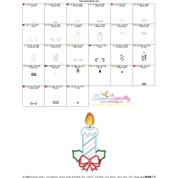 Christmas Candle-3 Applique Design Pattern-2