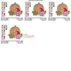 Embroidery Design - Pumpkin Fairy House And Gnome-3