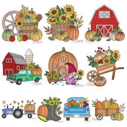 Fall Embroidery Design Bundle-1