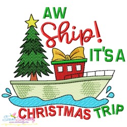 Sailing Into Christmas Embroidery Design Bundle-6