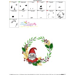 Christmas Gnome-6 Embroidery Design Pattern-2
