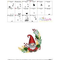 Christmas Gnome-4 Embroidery Design Pattern-2