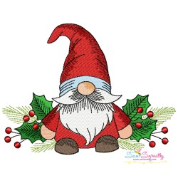 Christmas Gnomes Embroidery Design Bundle-11