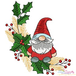 Christmas Gnomes Embroidery Design Bundle-5