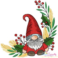 Christmas Gnomes Embroidery Design Bundle-7