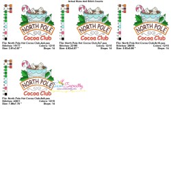 North Pole Hot Cocoa Club Embroidery Design Pattern-3