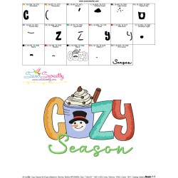 Cozy Season Embroidery Design Pattern-2