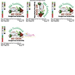 Old Fashioned Hot Cocoa Embroidery Design Pattern