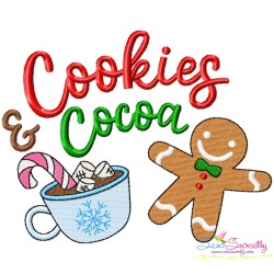 Hot Cocoa And Chocolate Embroidery Design Bundle