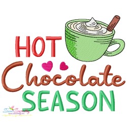 Hot Cocoa And Chocolate Embroidery Design Bundle