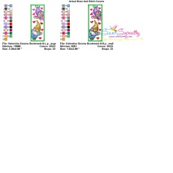 Bookmark Embroidery Design - Valentine Gnome - 9