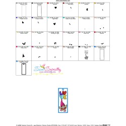 Bookmark Embroidery Design - Valentine Gnome - 5