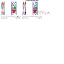 Bookmark Embroidery Design - Valentine Gnome - 4